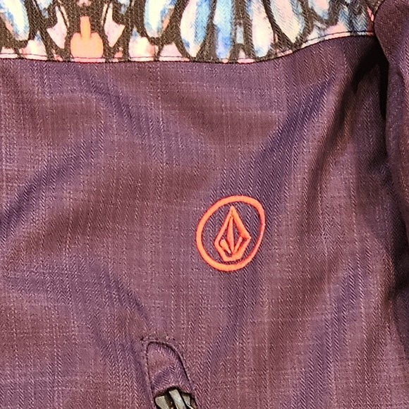 Volcom Snowboard Ski Jacket Women S Owl Insulated Mid-length Hood Zip Pockets - Picture 3 of 16